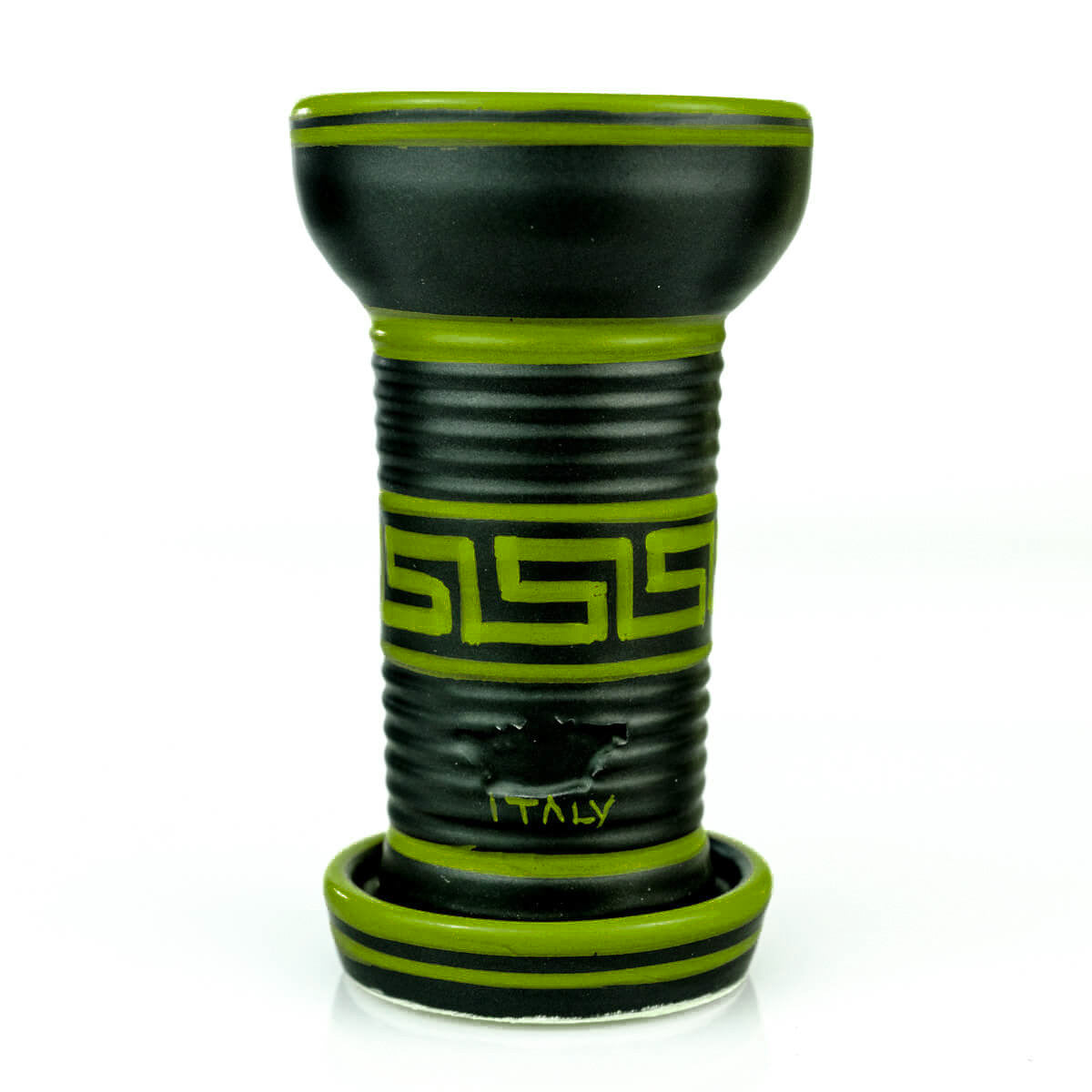 OLLA Bowl ADE VERDE - Funnel Shape Black Matt and Green