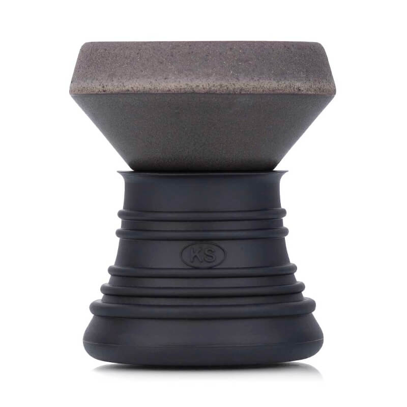 KS APPO Silko Matt hookah bowl (black) with Builtin Molasses Catcher
