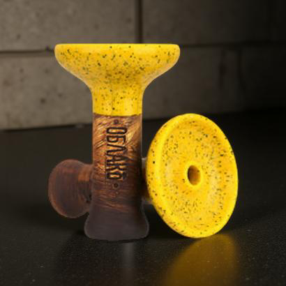 Original Russian Oblako Bowl Phunnel Shape Glaze Top Yellow Space Medium