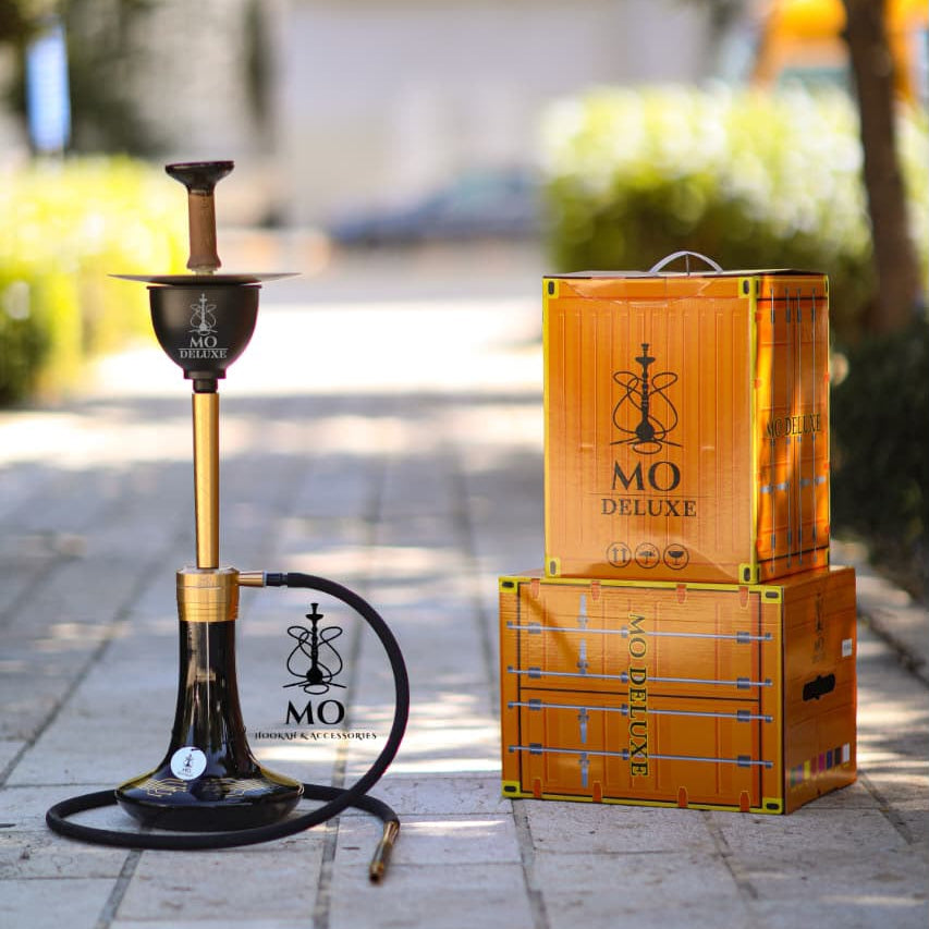 MO Shisha Deluxe Ice Gold Color with Flask