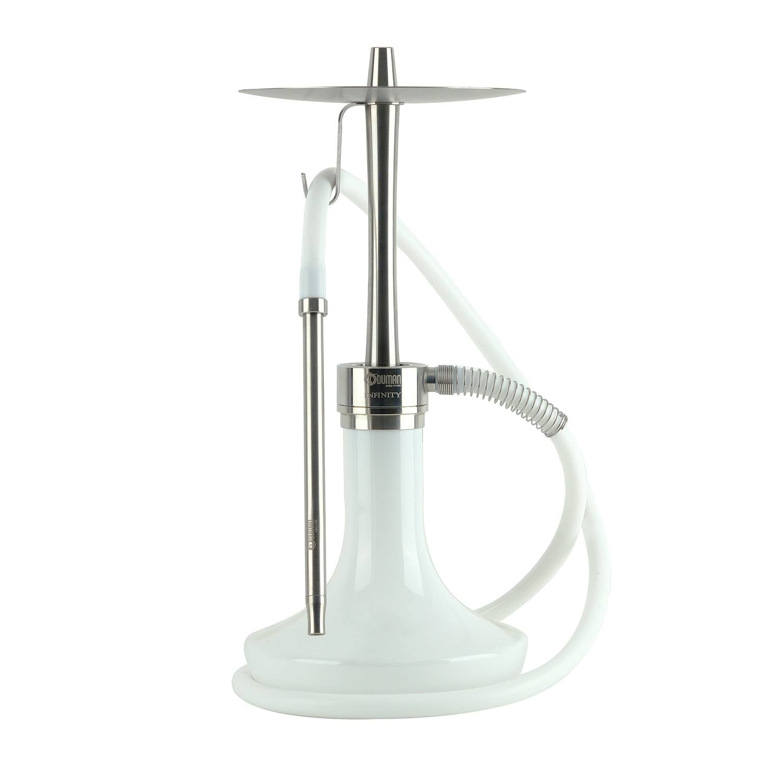 Oduman INFINITY HOOKAH - Silver Body White Glass