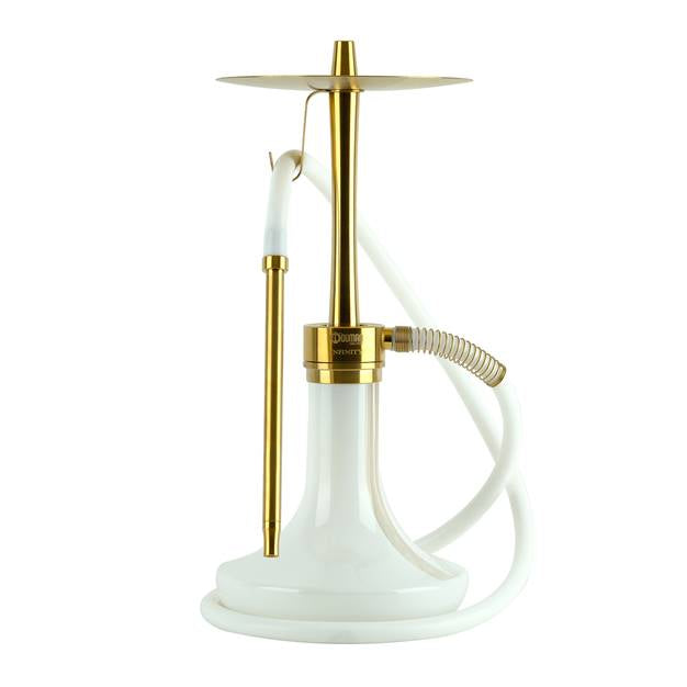 Oduman INFINITY HOOKAH - WHITE GLASS GOLD BODY - Shishabox JO