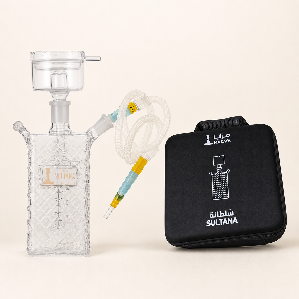 Mazaya glass shisha (Sultana) - أرجيلة مزايا الزجاجية سلطانة