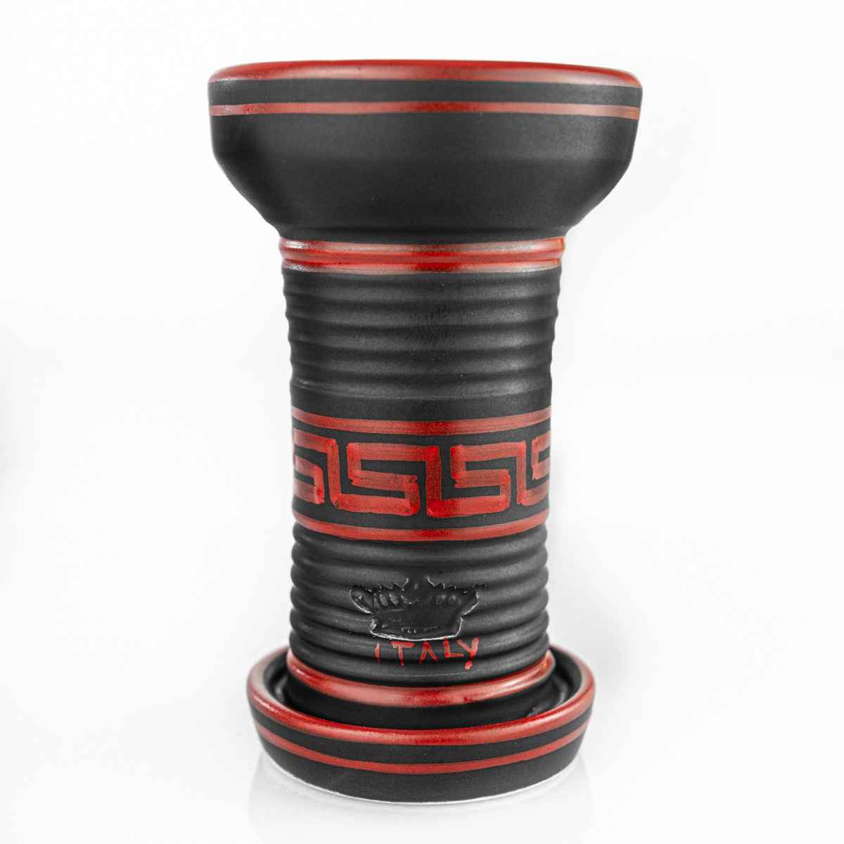 وعاء OLLA ADE ROSSA - على شكل قمع باللون الأسود غير اللامع والأحمر