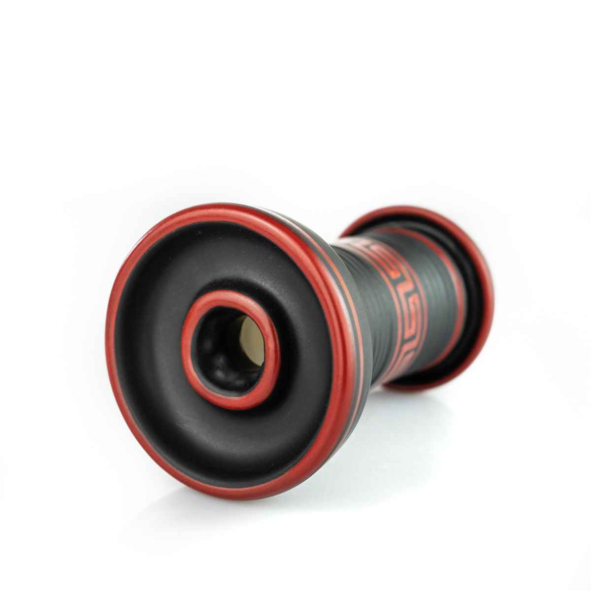 وعاء OLLA ADE ROSSA - على شكل قمع باللون الأسود غير اللامع والأحمر