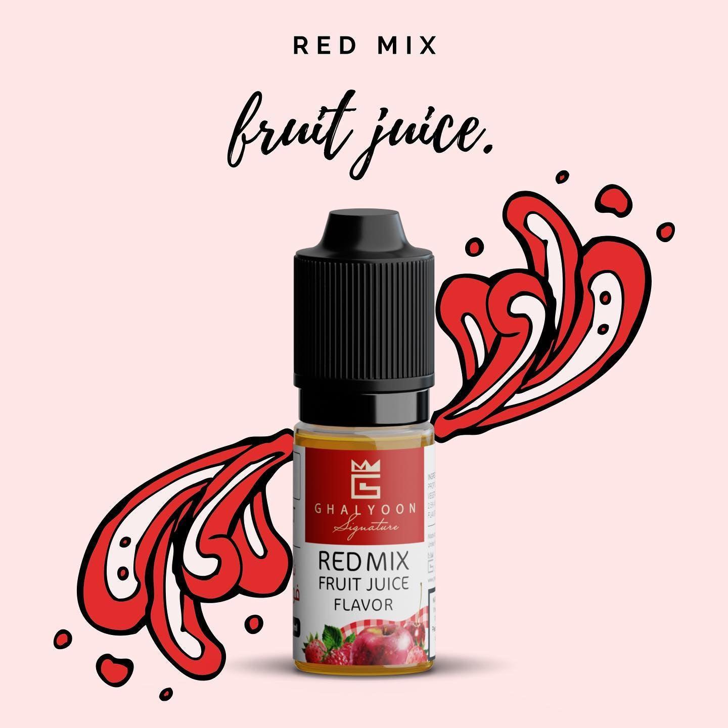 Ghalyoon Red Mix Fruit Juice - سائل إلكتروني عصير فواكه حمراء مشكلة - Shishabox