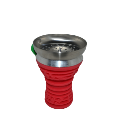 Tobacco Head Stainless & Silicone (Music) Red - راس أرجيلة ميوزك ستانلس و سيليكون - Shishabox