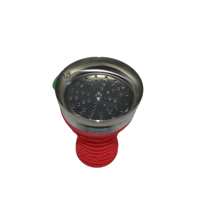 Tobacco Head Stainless & Silicone (Music) Red - راس أرجيلة ميوزك ستانلس و سيليكون - Shishabox