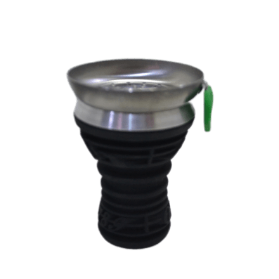 Tobacco Head Stainless & Silicone (Music) Black - راس أرجيلة ميوزك ستانلس و سيليكون - Shishabox