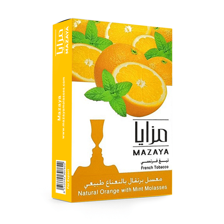 Mazaya Molasses Orange Mint - معسّل مزايا برتقال ونعنع - Shishabox