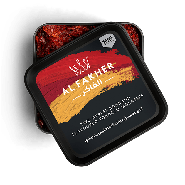 Al Fakher Molasses Two Apples Bahraini Blond - معسّل الفاخر تفاحتين بحريني أشقر - Shishabox