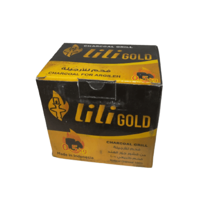 Lili Gold Shisha Charcoal Cylinder (0.5 KG) - Shishabox