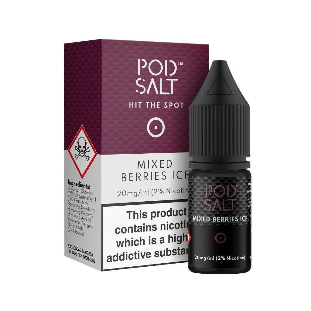 POD SALT Mixed Berries Ice 10ML NICOTINE SALT ELIQUID - Shishabox