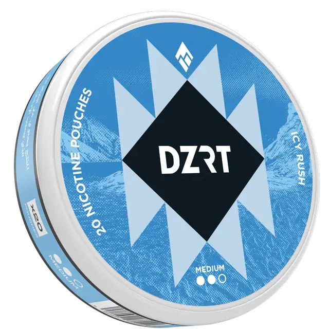 DZRT ICY Rush Nicotine Pouch | 20 Pouches (Cold Shock) Strong 10mg