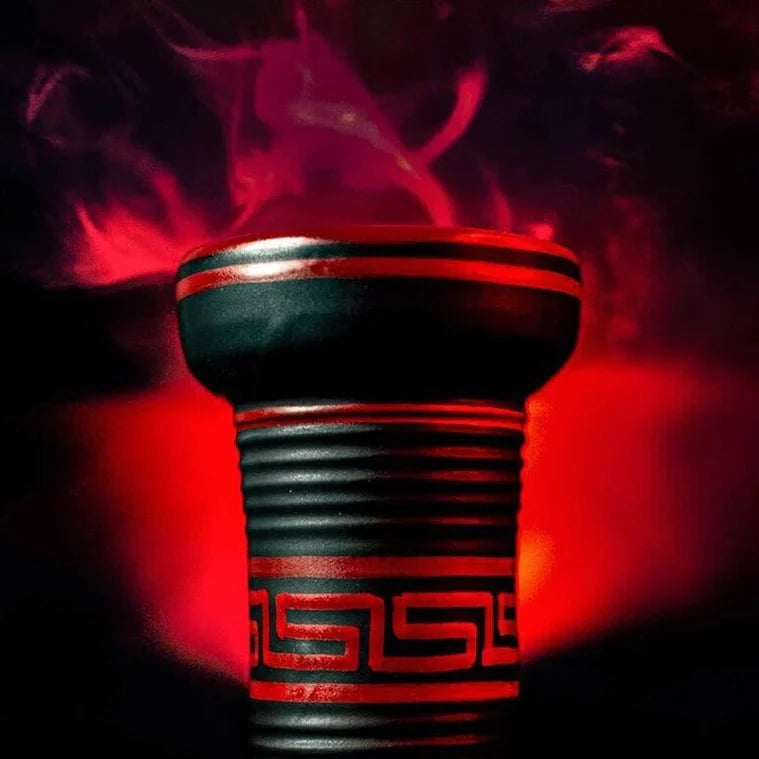 OLLA Bowl ADE ROSSA - Funnel Shape Black Matt and Red