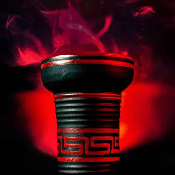 OLLA Bowl ADE ROSSA - Funnel Shape Black Matt and Red