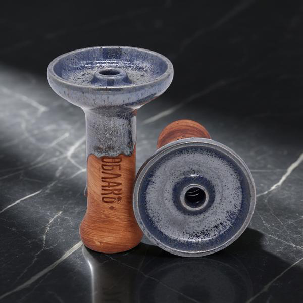 Original Russian Oblako Bowl Phunnel Shape Glaze Top Silver Medium - Shishabox JO