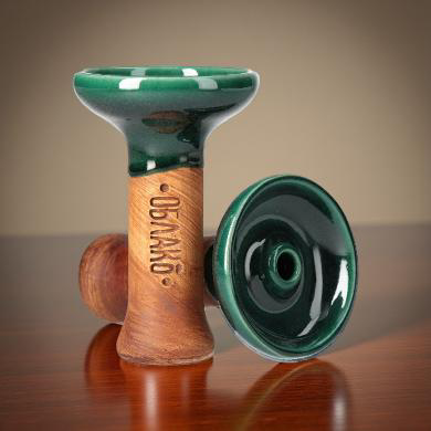 Original Russian Oblako Bowl Phunnel Shape Glaze Top Green Large