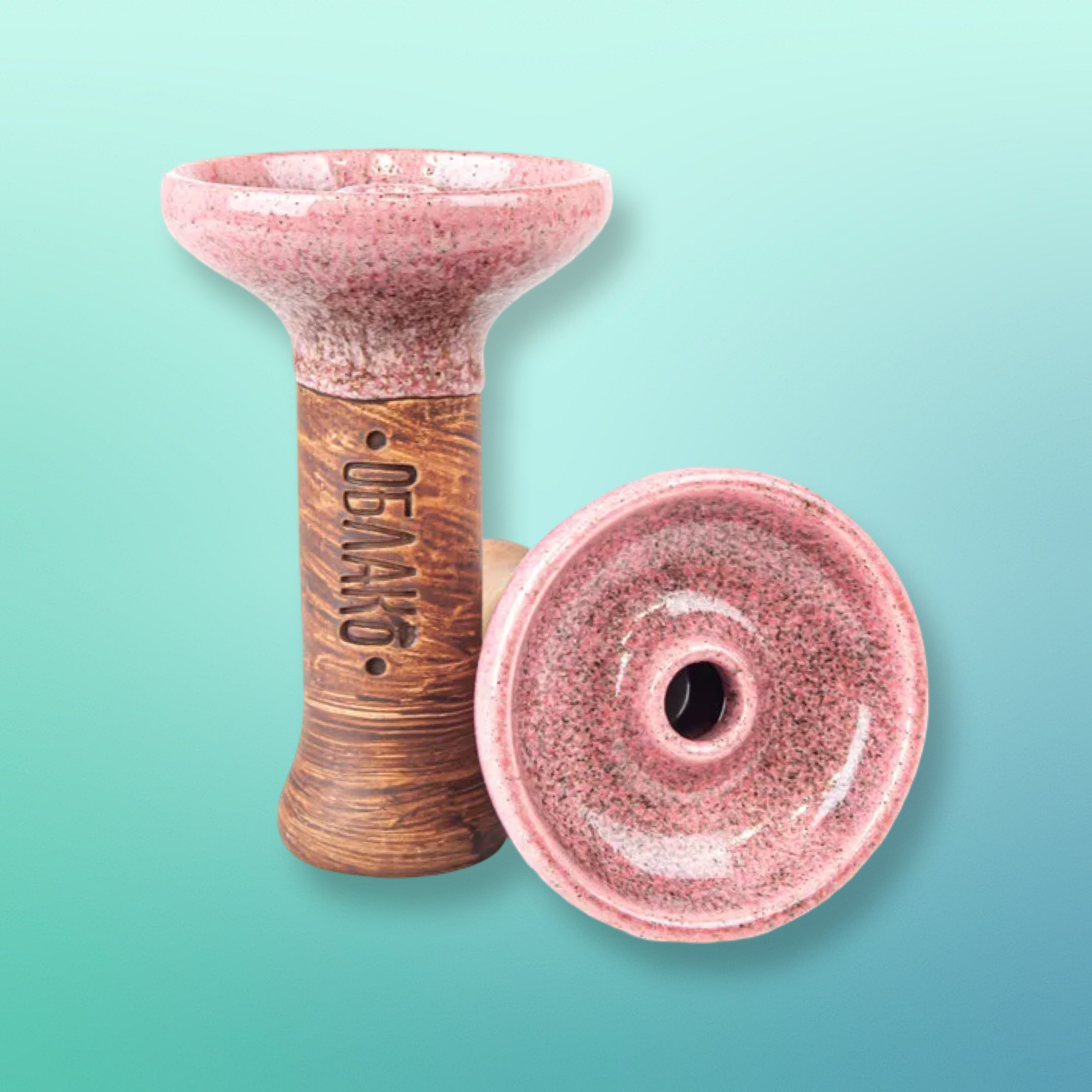 Original Russian Oblako Bowl Phunnel Shape Glaze Top Pink Ink Medium