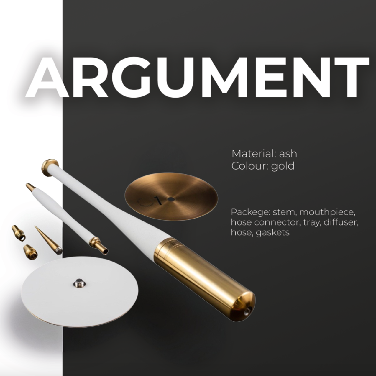 Union Hookah - Argument Gold & White