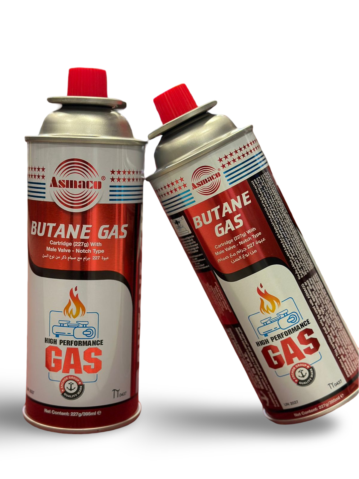 Butane Gas 227g Male Valve Notch Type- علبة غاز بوتان