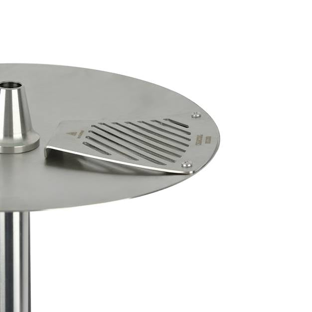 Oduman Orion Hookah Silver Body Black Glass Flask - Shishabox JO