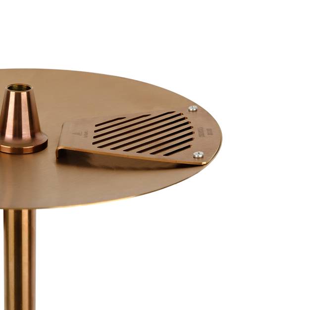 Oduman Orion Hookah Bromze Body Black Glass Flask - Shishabox JO