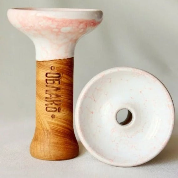 Original Russian Oblako Bowl Phunnel Shape Glaze Top Marble Pink