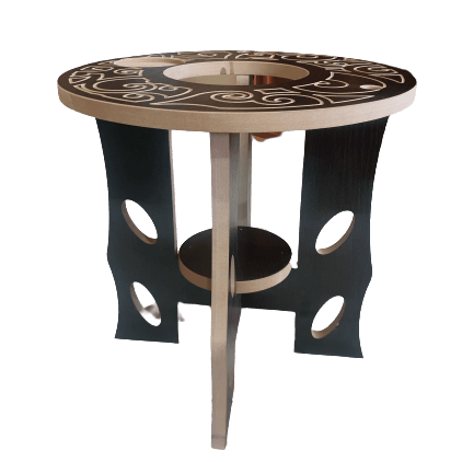 Shisha Tea Table -  طاولة أرجيلة خشبية - Shishabox
