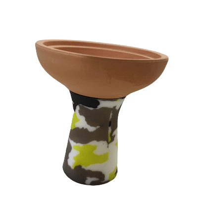 Army Funnel Tobacco Cup (Clay & Silicone) - راس ارجيلة جيشي سيليكون + فخار - Shishabox
