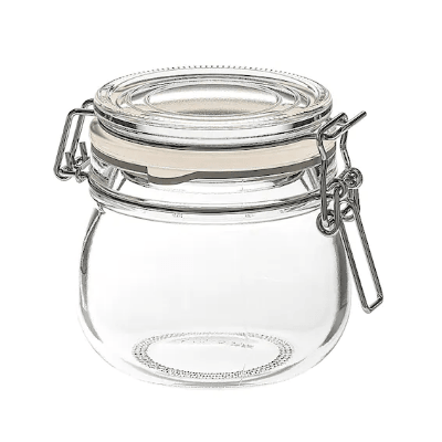 Tobacco Jar With Lid Clear Glass (Small) - مرطبان لحفظ المعسل - Shishabox