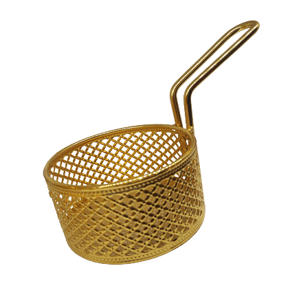 Small Charcoal Basket Gold - حمّالة فحم ذهبية - Shishabox