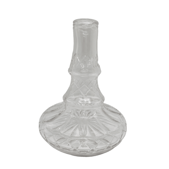 Engraved Glass Base (Flask) for German Shishas - قاعدة زجاجية منقوشة تصميم الماني - Shishabox