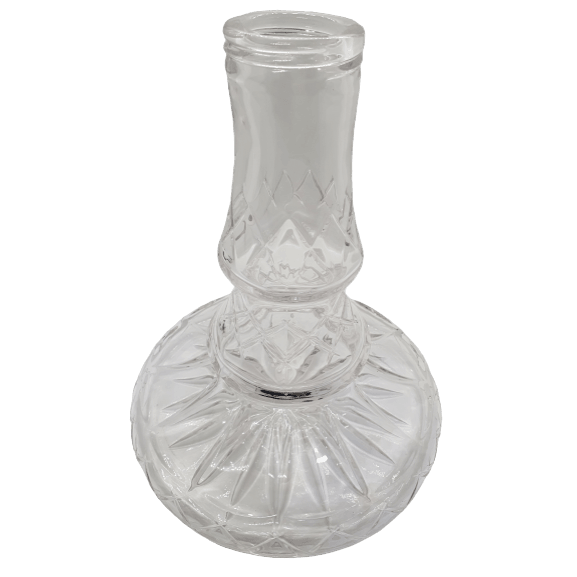 Engraved Glass Base (Flask) for German Shishas - قاعدة زجاجية منقوشة تصميم الماني - Shishabox