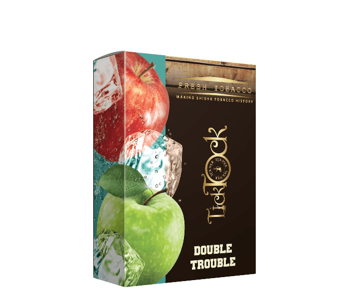 Double Trouble (ICE Two Apples) TickTock Molasses - معسّل تيك توك - Shishabox