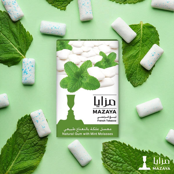 Mazaya Molasses Gum Mint - معسّل مزايا علكة ونعنع - Shishabox