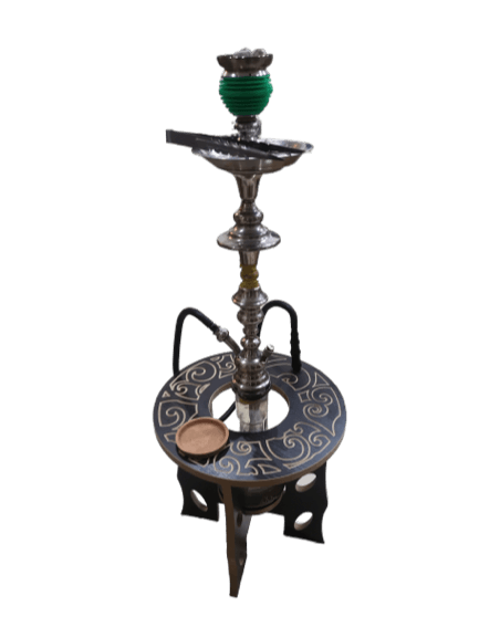 Khalil Mamoon Copper Shisha with Shisha Wooden Table - Shishabox