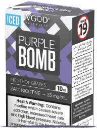 VGOD ICED Purple Bomb SaltNic 10ml ELiquid | 25mg - Shishabox
