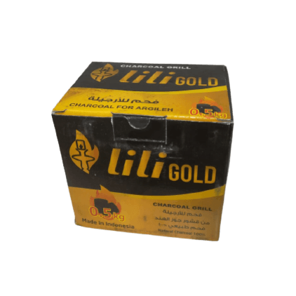 Lili Gold Shisha Charcoal Cylinder  (0.5 KG) - Shishabox