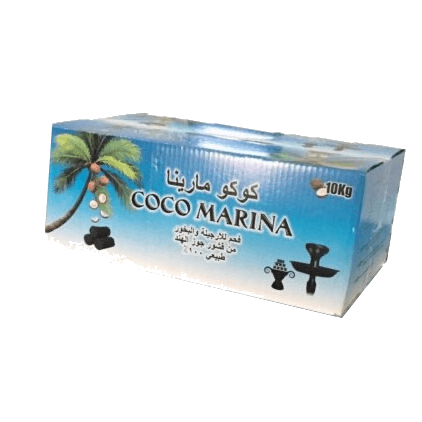 COCO Marina Cylinder Charcoal (10 KG) - فحم كوكو مارينا الاسطواني - Shishabox