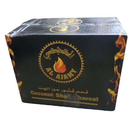Al Ajamy Premium Charcoal (5 KG) - فحم العجمي اسطواني مخطّط - Shishabox