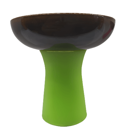 Funnel Tobacco Cup (Porcelain & Silicone) Green- راس ارجيلة نفق بورسلان + سيليكون أخضر - Shishabox